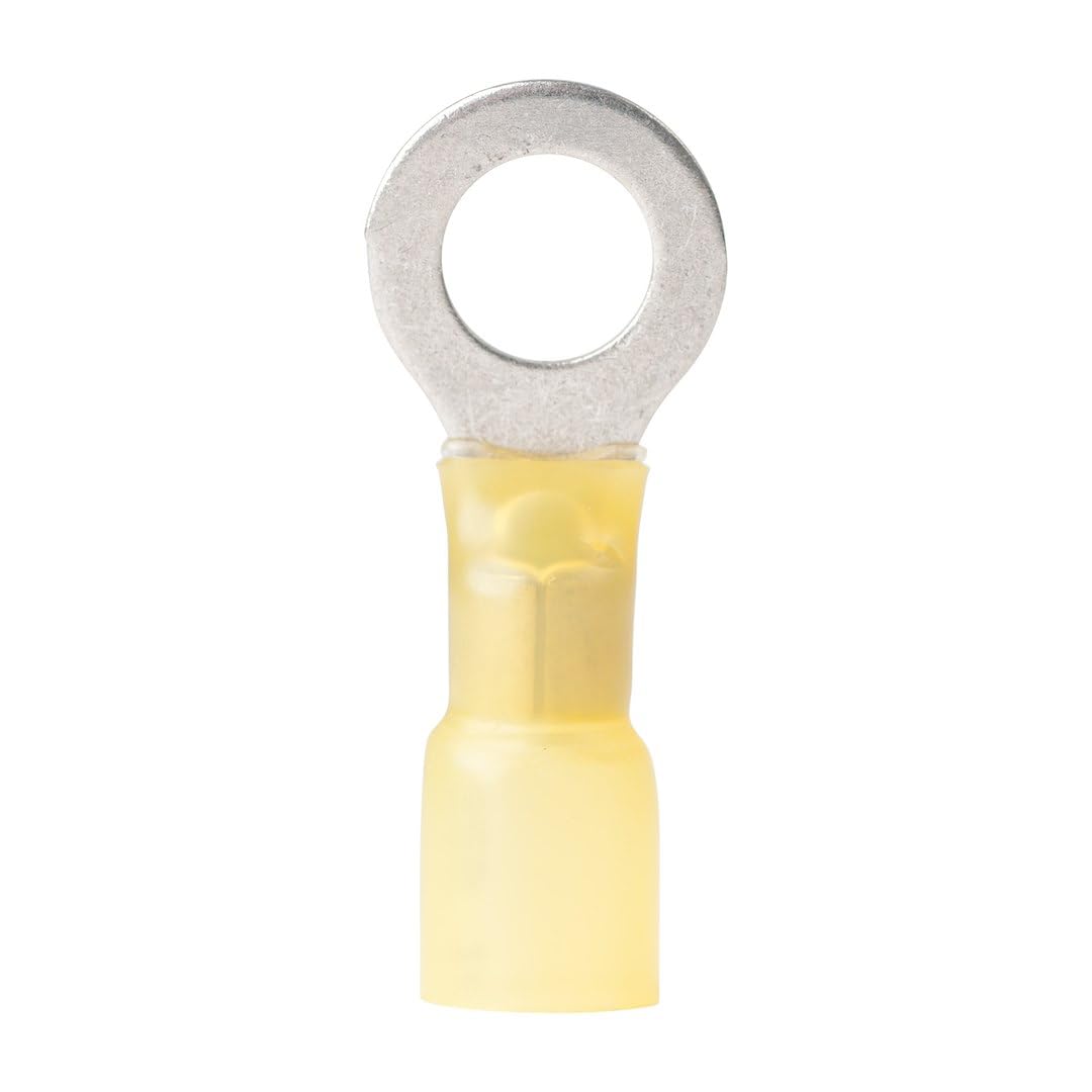 Ancor Marine Grade Heat Shrink Ring Terminals - Waterproof Electrical Connectors for Boat, RV & Automotive Wiring (10-Pack) - Perfect for Marine Electronics, Solar Systems & DIY Electrical Projects