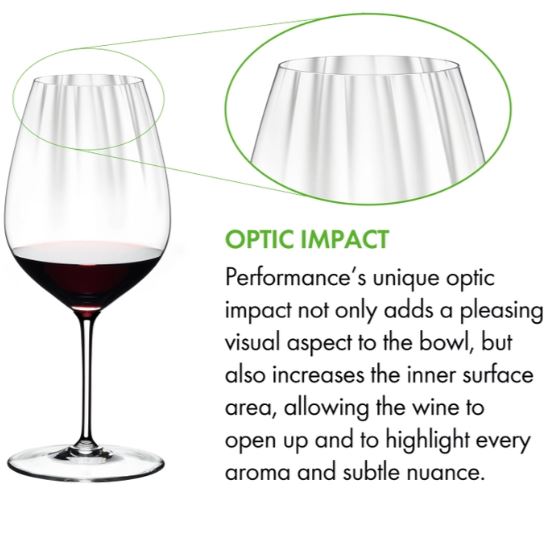 Riedel Performance Cabernet/Merlot Wine Glasses Set of 2 - Premium Crystal Stemware for Red Wine Tasting, Gifts & Fine Dining