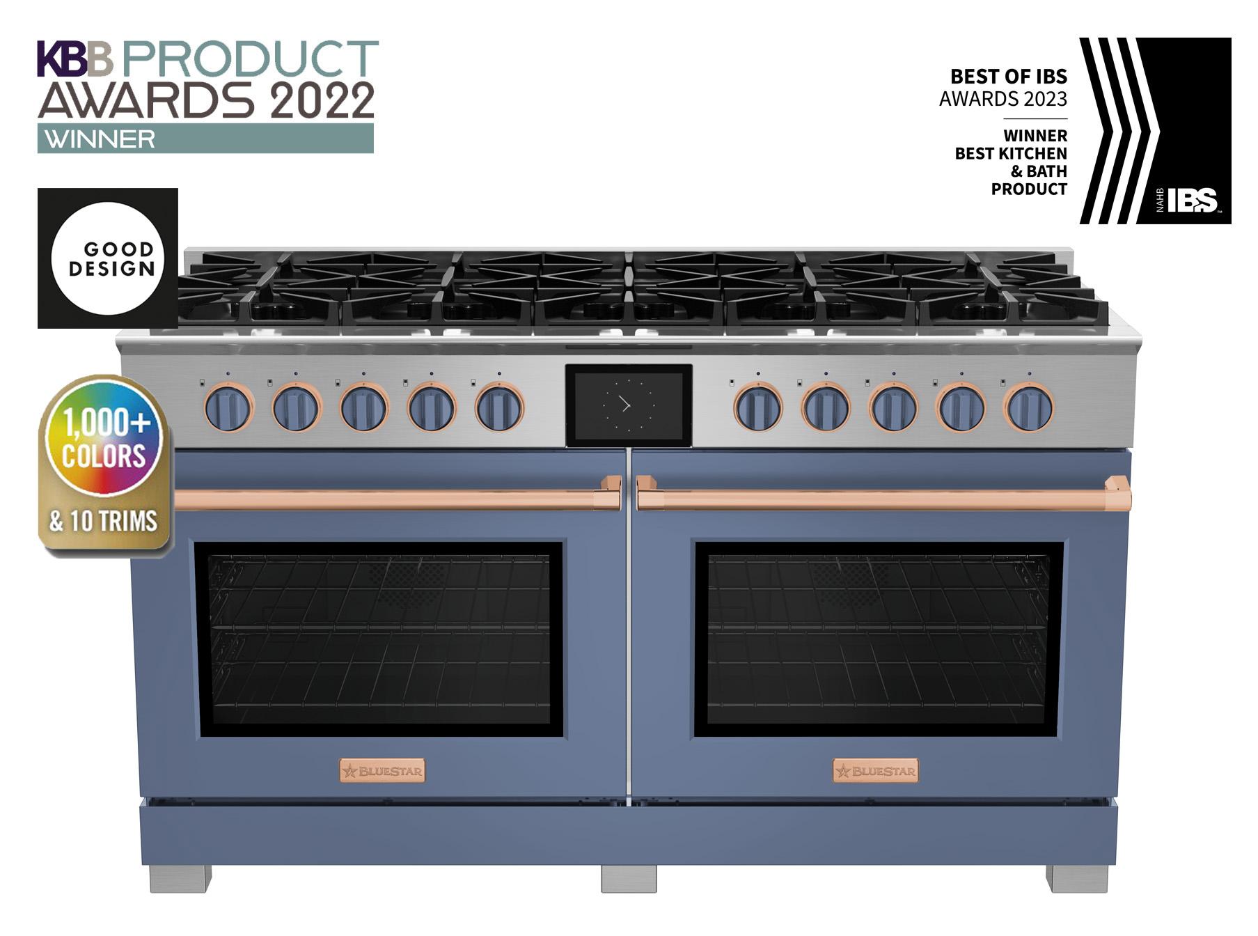 Bluestar BSDF6010B 60-Inch Professional Dual Fuel Range - Gas Stove & Electric Oven for Home Chefs & Commercial Kitchens | Perfect for Baking, Roasting & High-Heat Cooking