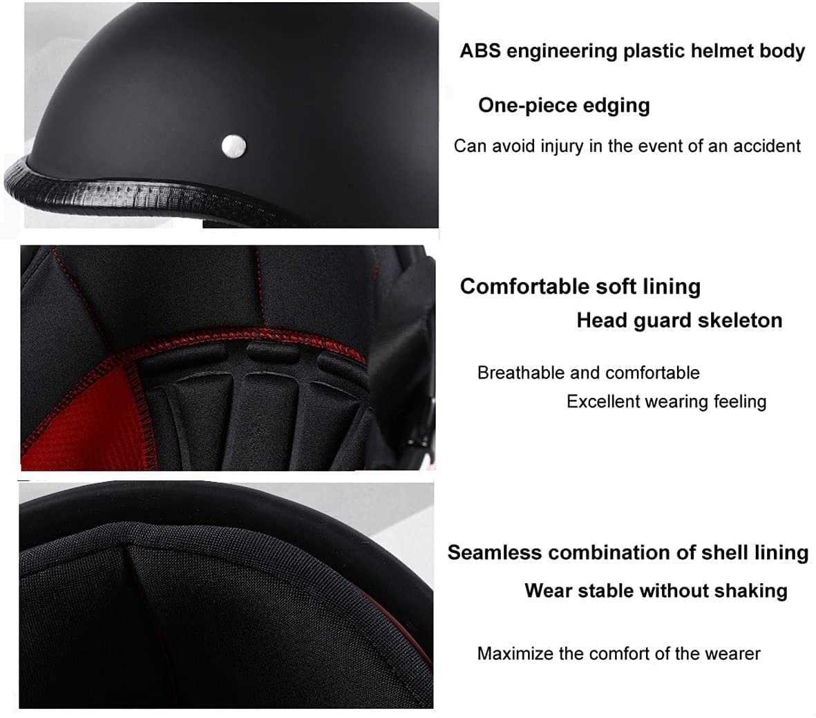 Retro DOT Certified Open Face Helmet for Motorcycle & Scooter - Summer Riding