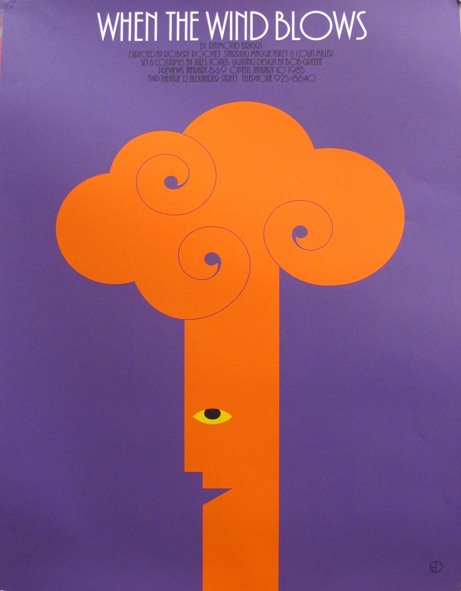 1985 Original Canadian Theatre Poster - When the Wind Blows (TWP Theatre) - Vintage Movie Memorabilia for Film Collectors & Home Decor