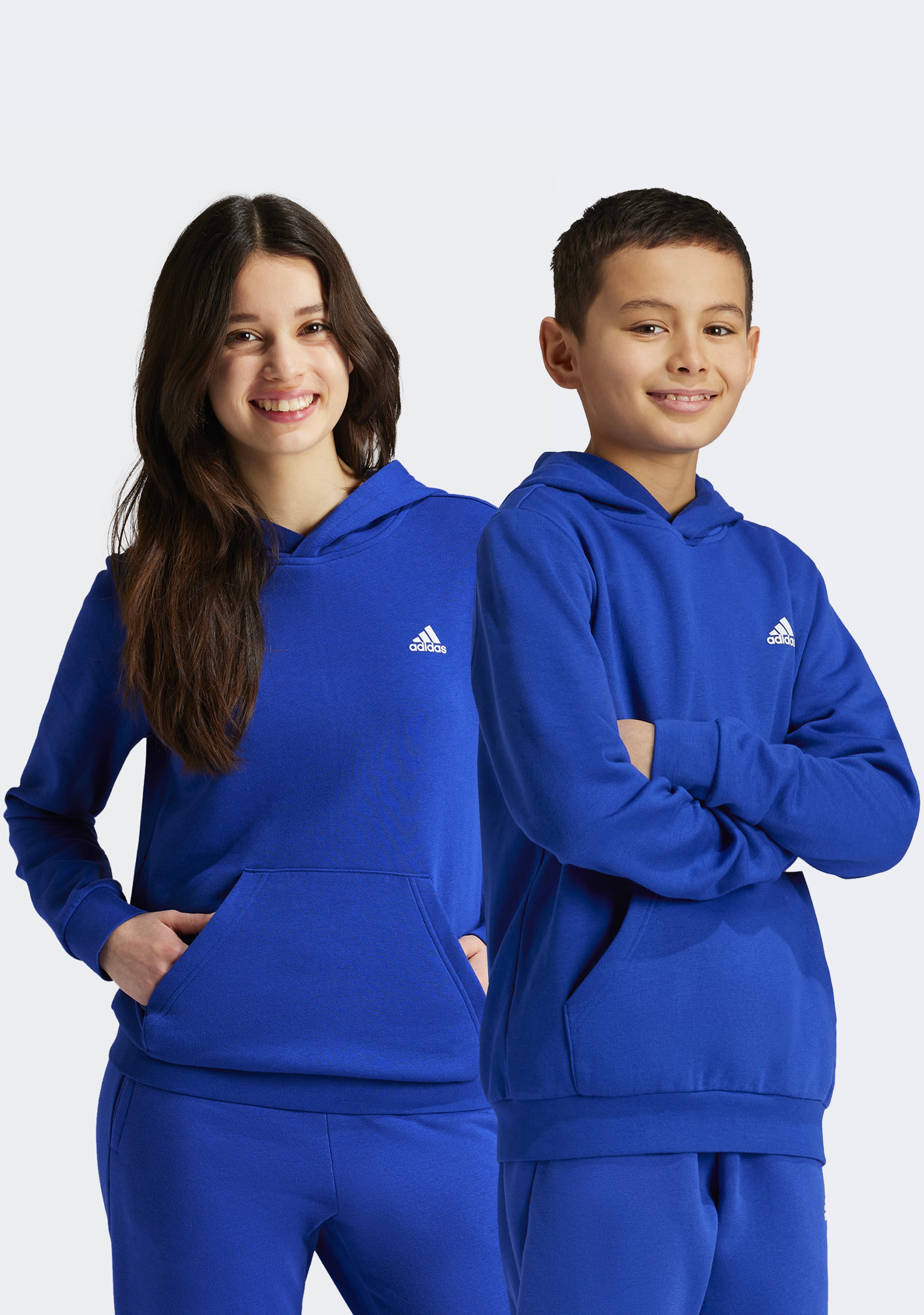 Adidas Kids' Essentials Small Logo Fleece Hoodie - Soft & Cozy Pullover for Boys & Girls | Perfect for School, Playdates & Outdoor Activities