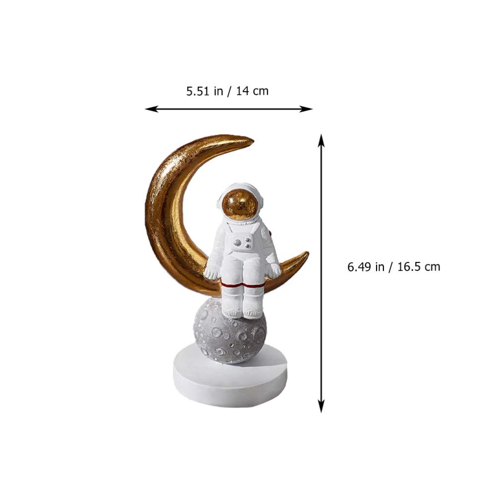 PRETYZOOM Handmade Resin Astronaut Ornament - Cute Cartoon Astronaut Decor for Desktop, Car, Birthday Gifts & Showcase Display - Unique Space-Themed Home Office Decor for Sci-Fi Fans & Collectors