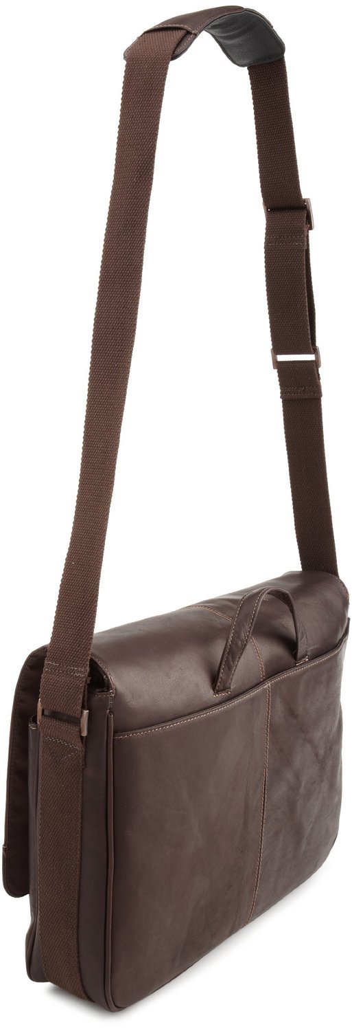Kenneth Cole REACTION Risky Business Genuine Colombian Leather Crossbody Messenger Bag for Laptop & Tablet - Perfect for Work, Travel & Daily Commute