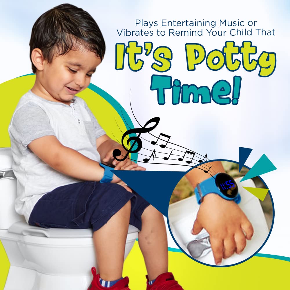Premium Potty Training Watch for Kids - Rechargeable Waterproof Digital Timer with Vibration & Music Alerts - Fun Toilet Training Aid for Toddlers - Perfect for Daycare, Home Use & Travel Potty Training