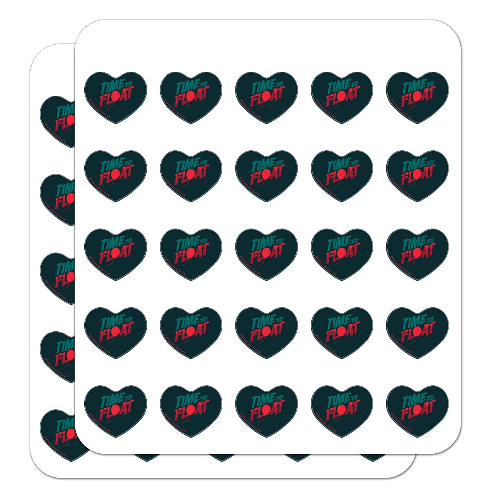 IT Chapter 2 Time to Float Heart Shaped Planner Stickers - Scrapbook Decoration, Bullet Journal Supplies, DIY Craft for Horror Movie Fans & Scrapbooking Enthusiasts