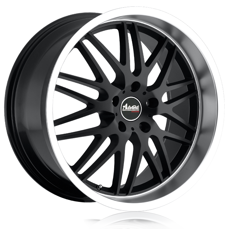 Advanti Racing Kudos Matte Black 18x8 +40 Offset 5x114.3 Bolt Pattern 73.1mm Hub Center Bore - Performance Wheels for Sport Cars, Tuner Vehicles & Street Racing