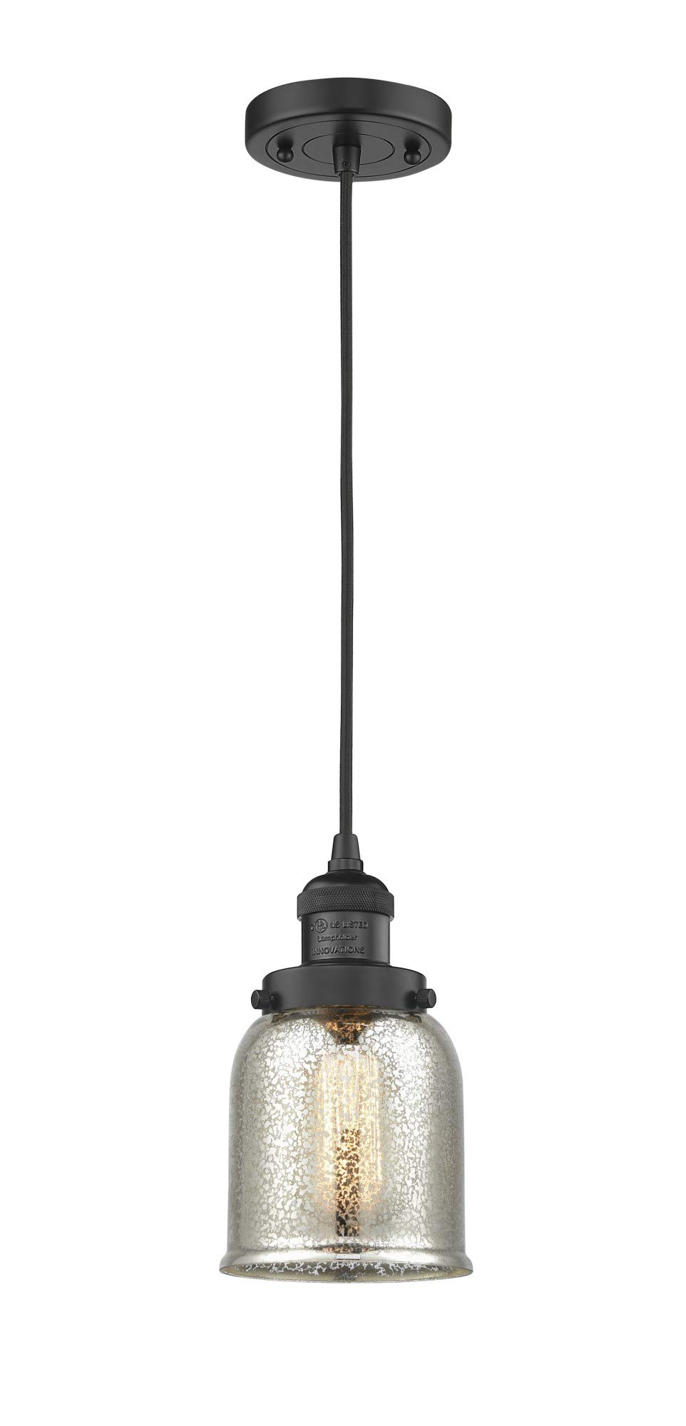 Innovations 201C-OB-G51 1-Light Mini Pendant Light Fixture in Oil Rubbed Bronze Finish - Perfect for Kitchen Island, Dining Room, or Entryway Lighting