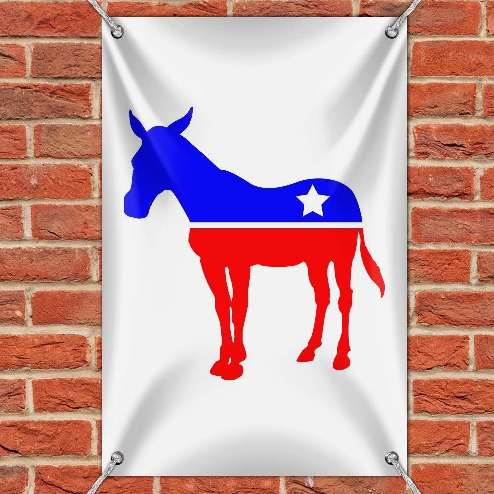 Democrat Donkey Liberal America Political Party Sign - Home & Office Decor for Political Enthusiasts - Perfect for Elections, Campaigns & Political Events