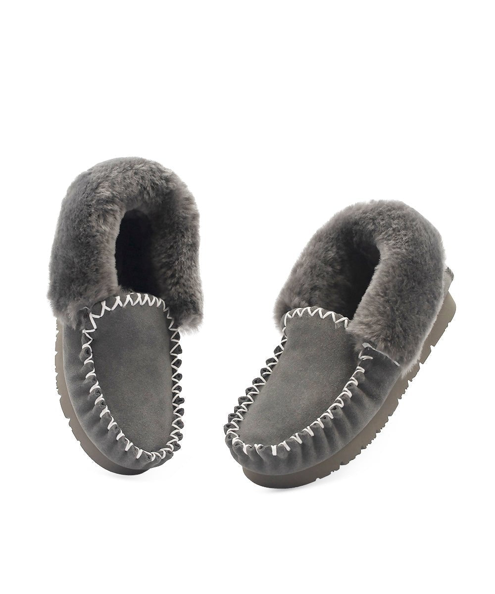 Women's UGG Colette Moccasin Slippers - Soft Shearling Lined Indoor/Outdoor House Shoes for Winter Comfort & Warmth - Perfect for Home, Travel & Casual Wear