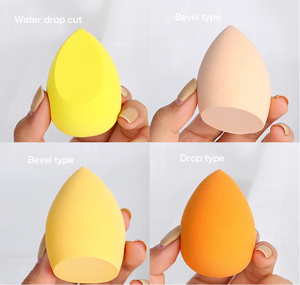 Professional Makeup Sponges Set for Dry & Wet Use - Foundation Blending Sponge for Concealer, Blush & Powder - Multi-Color Beauty Blender Sponges (4pcs) - Perfect for Everyday Makeup, Contouring & Airbrush Finish