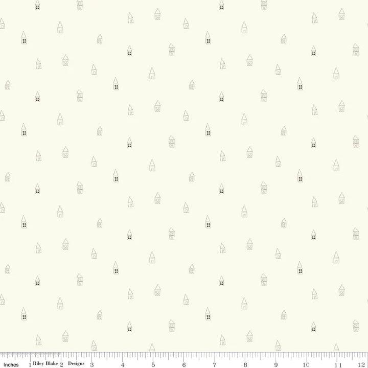 Hush Hush 2 Low Volume Fabric by Riley Blake Designs - C12872 Tiny Town Cotton Quilting Material for DIY Crafts, Home Decor & Quilt Projects