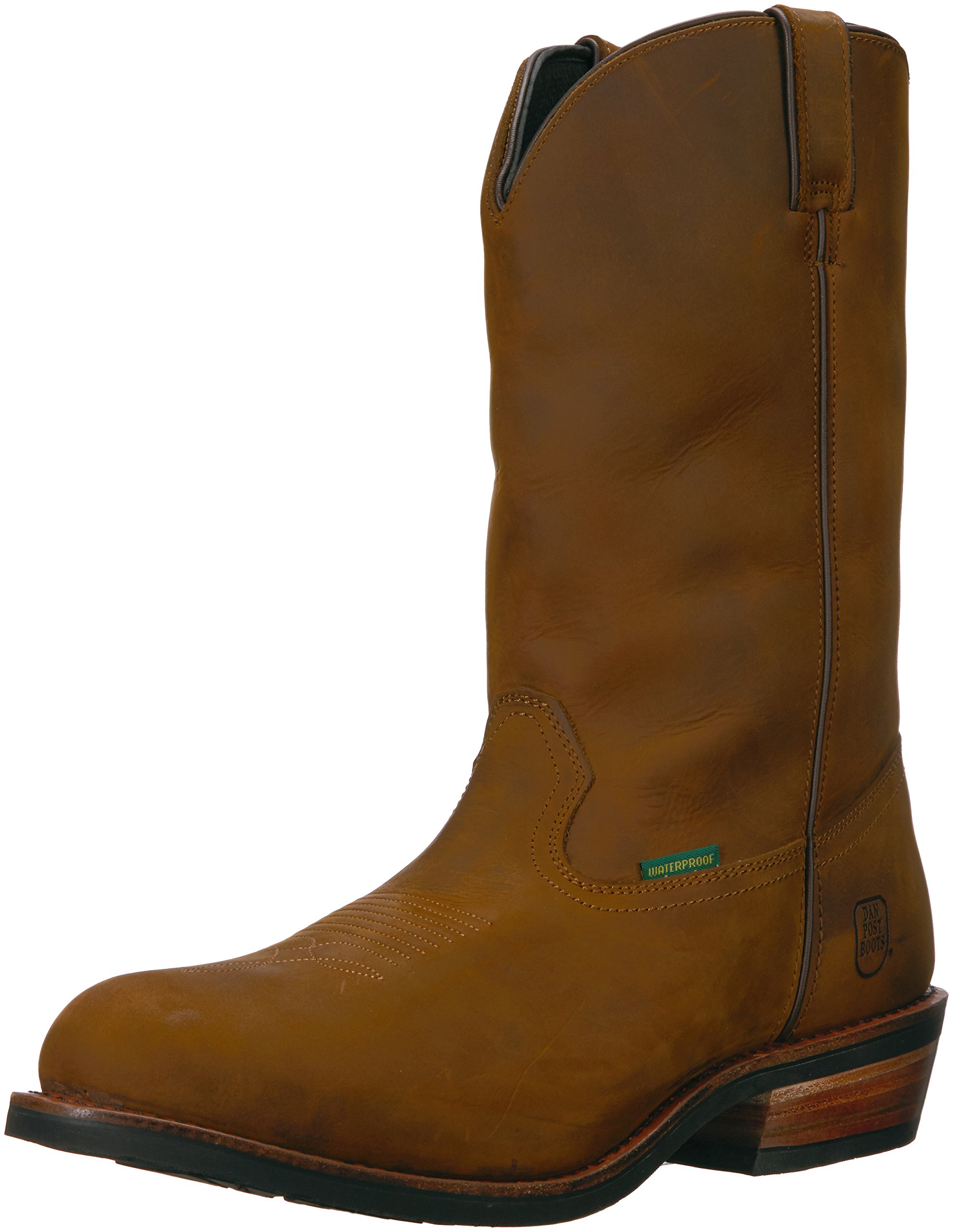 Dan Post Men's Albuquerque Waterproof Work Boots - Black Leather Safety Shoes for Construction & Outdoor Work | Slip Resistant & Comfortable for Daily Wear