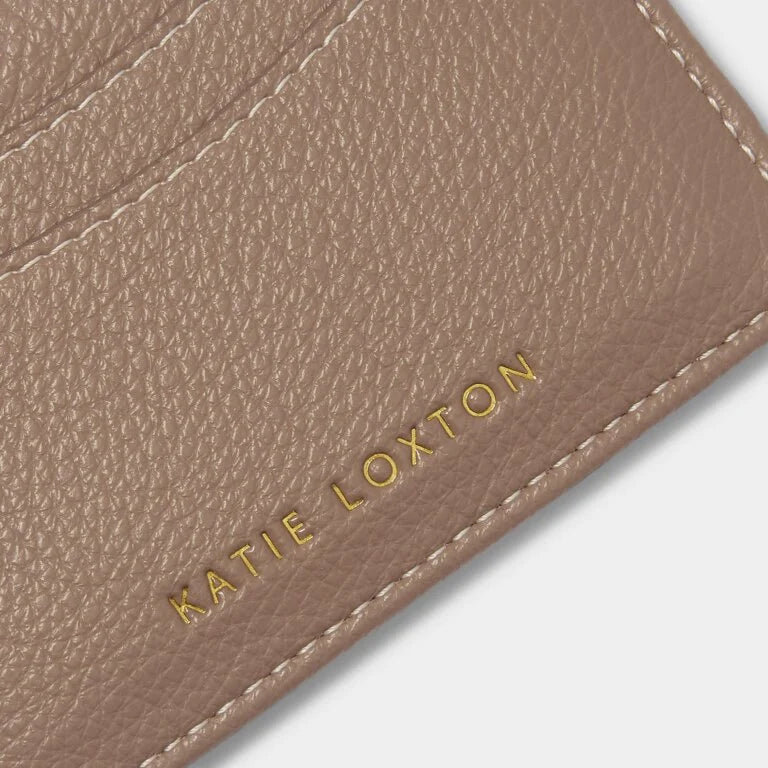 Katie Loxton Perri Genuine Leather Card Holder Wallet - Slim RFID Blocking Mocha Brown for Women | Perfect for Everyday Use, Travel & Gift Giving