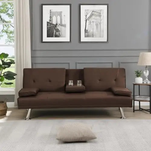 Convertible Futon Sofa Bed - 3-in-1 Sleeper Couch for Small Spaces | Perfect for Guest Room, Studio Apartments & Dorm Rooms | Comfortable Daybed with Easy Foldable Design