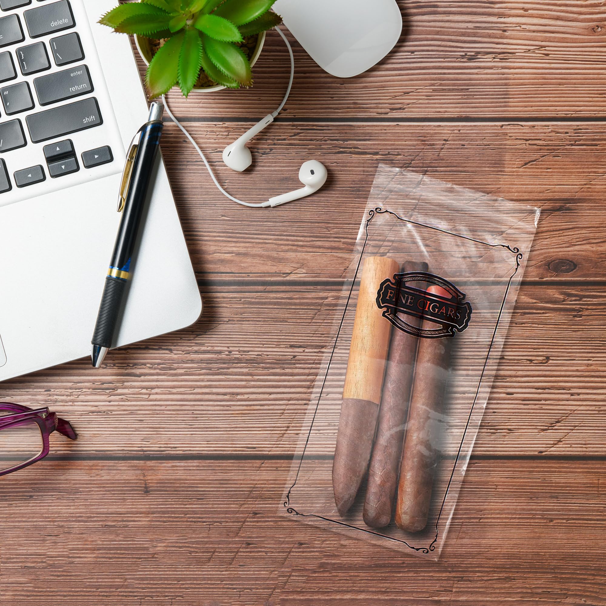 5x10 Clear Plastic Cigar Bags - Pack of 1000, 2 Mil Thick, Tamper-Proof & Reclosable Zipper Bags for Premium Cigar Storage | Perfect for Humidors, Travel & Gift Packaging