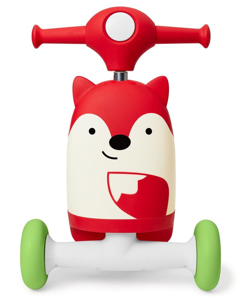 Skip Hop Zoo 3-in-1 Ride-On Baby Walker, Toddler Scooter & Push Toy - Fun Learning Activity for Indoor & Outdoor Play