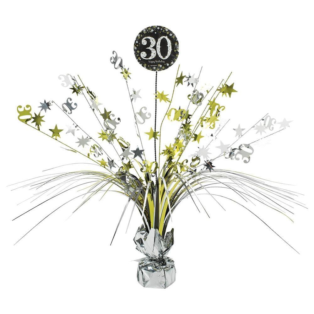 30th Birthday Sparkling Celebrations Centerpiece - 18 Inch Glitter Spray for Party Decorations | Perfect for Anniversaries, Weddings & Special Events