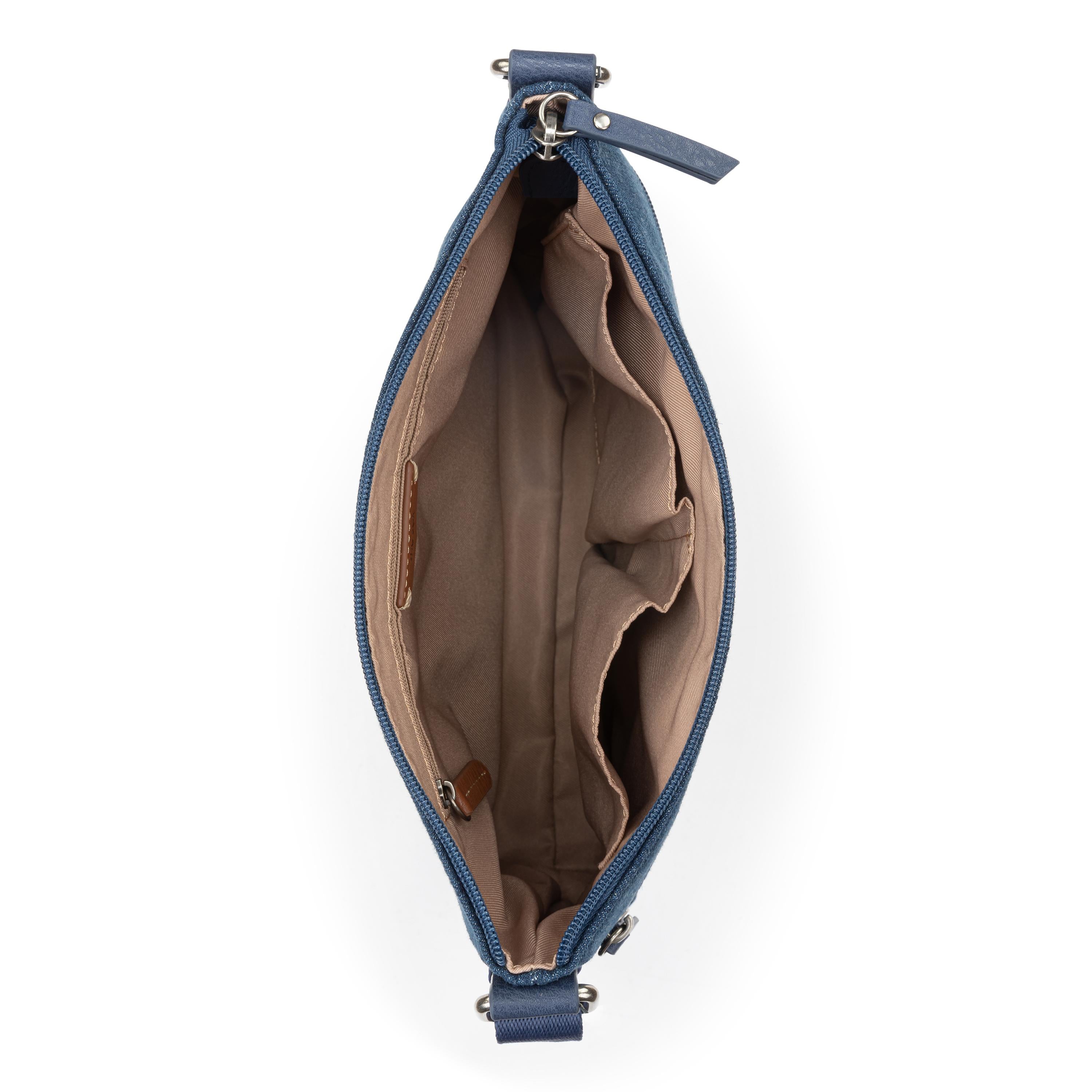Stylish Denim Crossbody Bag with Reef Seascape Embroidery - Perfect for Beach Outings, Travel & Everyday Use