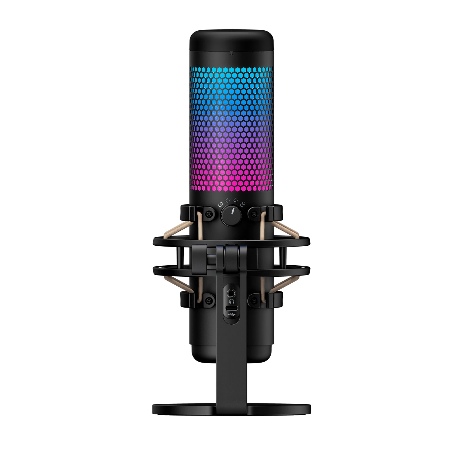 HyperX QuadCast S USB Condenser Microphone with RGB Lighting - Professional Streaming, Podcasting & Gaming Mic for PC, PS4 & Mac - Perfect for Twitch, YouTube & Discord