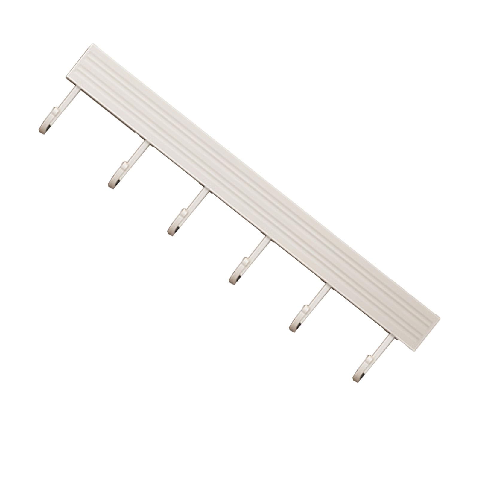 White Aluminum No-Drill Wall Mounted Kitchen Utensil Hanger - 30cm Space-Saving Spoon & Shovel Storage Hook Rack for Kitchen & Bathroom Organization | Perfect for Small Spaces & Clutter-Free Countertops