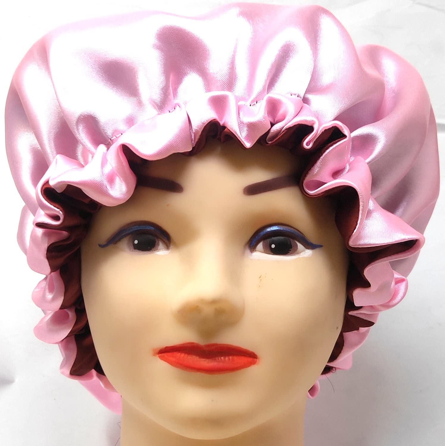 Anokhi Ada Dual Layer Satin Bonnet for Girls & Women - Silk-Like Hair Protection for Curly & Natural Hair - Sleep & Travel Essential (36-03)
