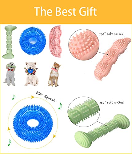 **3-Pack Puppy Teething Toys for Small & Medium Dogs – Soft, Durable Chew Toys for 2-8 Month Old Puppies – Promotes Dental Health & Soothes Teething Pain – Perfect for Cleaning Teeth & Protecting Oral Health – Ideal for Playtime & Training**