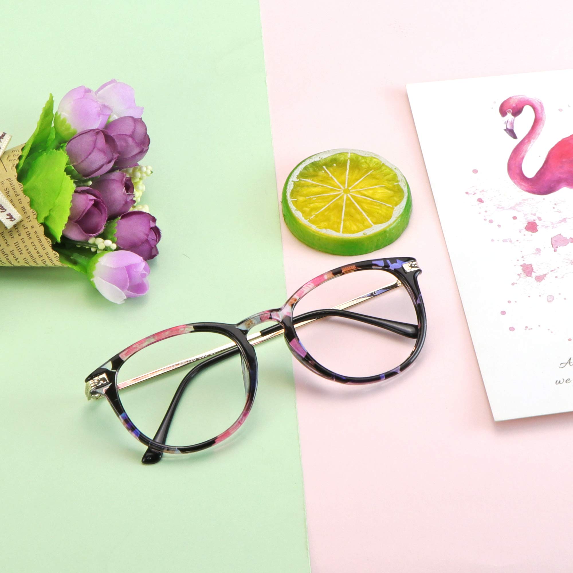 VisionGlobal Blue Light Blocking Glasses for Women - Anti Eyestrain Computer & Reading Glasses with Stylish Frame & Anti-Glare - Perfect for Office Work, Gaming & Screen Time