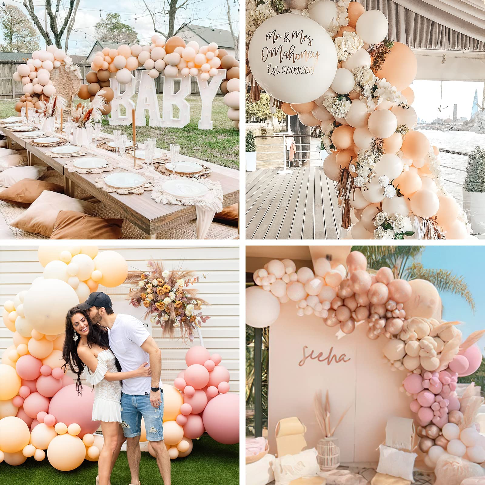 50 Pack 5 Inch Nude Balloons - Boho Apricot & Beige Balloons for Party Decor, Balloon Garland & Arch | Perfect for Birthday Parties, Baby Showers & Wedding Decorations | Elegant Neutral Balloons for Home & Event Decor