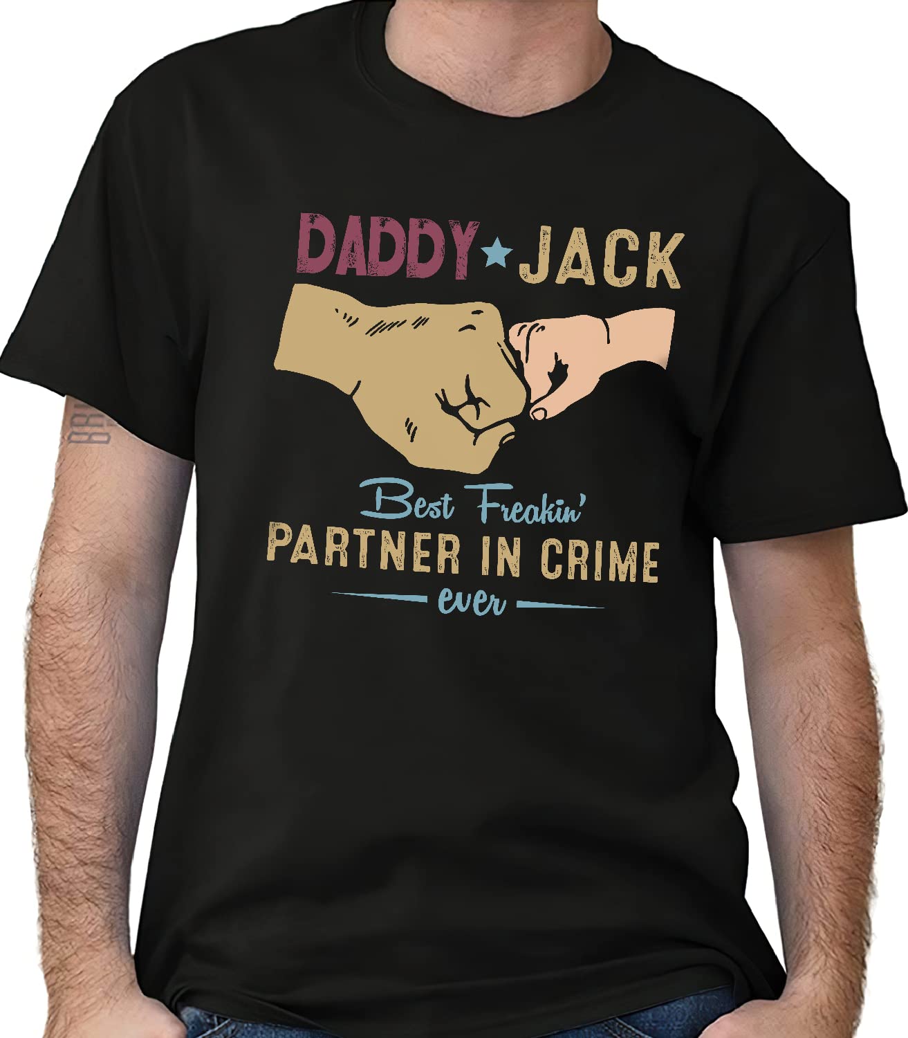 Custom Personalized Dad & Kids Name T-Shirt - Unique New Daddy Gift for Birthday, Father's Day & Special Occasions - Perfect for Family Photos, Father-Child Bonding & Casual Wear