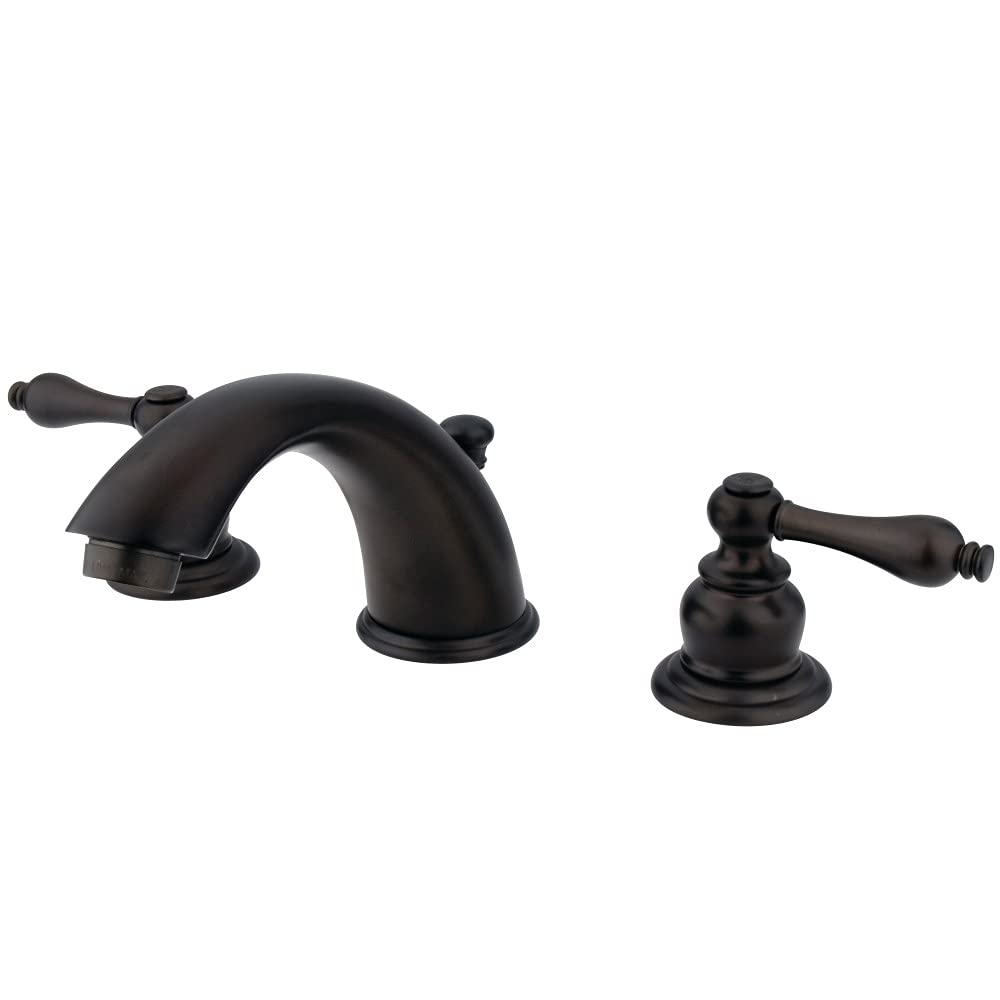Kingston Brass GKB975AL Victorian 8-Inch Widespread Bathroom Faucet with Pop-Up Drain, Oil Rubbed Bronze Finish - Perfect for Vintage Style Bathroom Renovations and Luxury Home Decor
