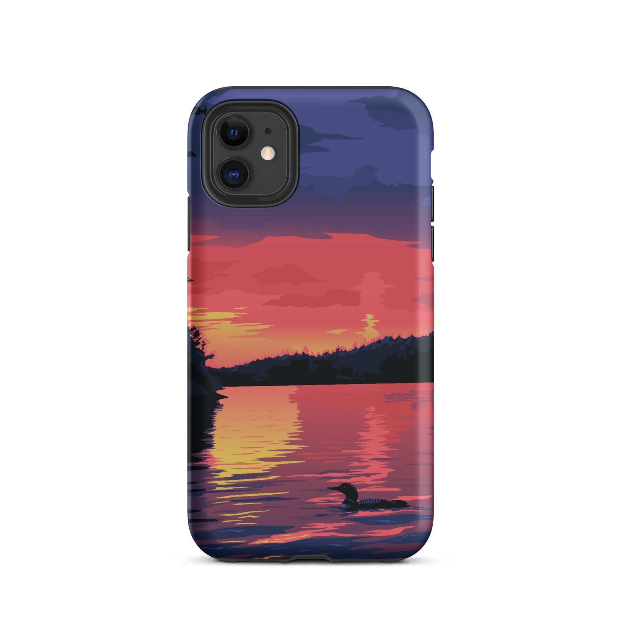 Premium iPhone Protective Case with Sunset Loon Design - Shockproof & Scratch-Resistant Cover for iPhone [Models] | Perfect for Outdoor Adventures, Travel & Daily Protection