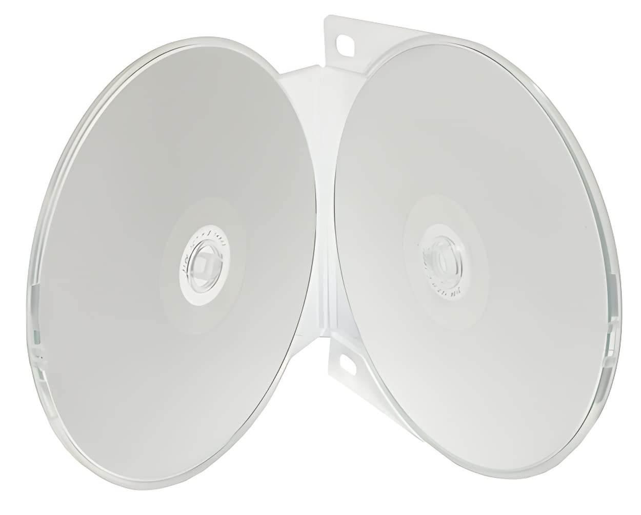 10 Pack Clear Double Clamshell CD/DVD Cases with Binder Holes - Perfect for Organizing, Storing and Protecting Your Music, Movies & Data Discs at Home or Office