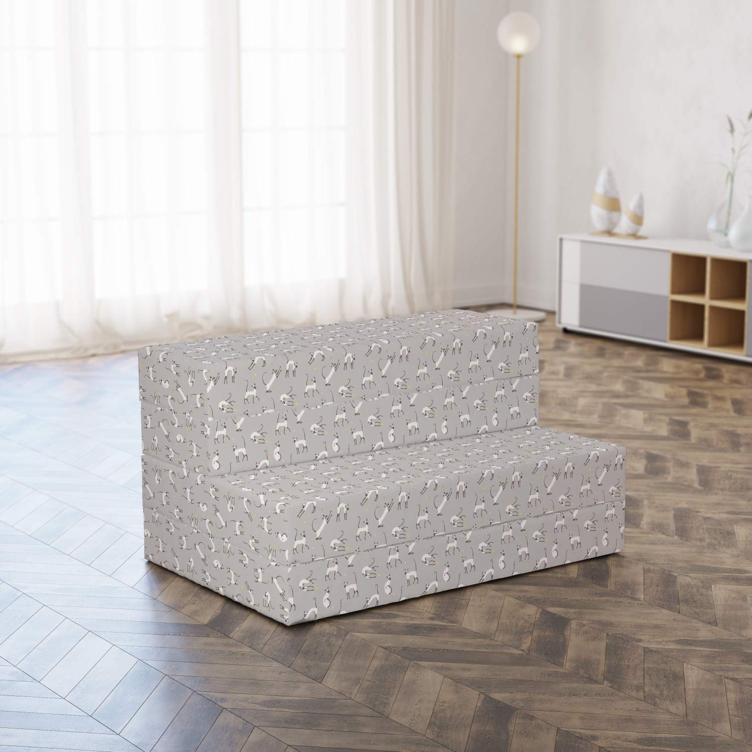 Ambesonne Asian Foldable Mattress for Cats & Kittens - 74.8