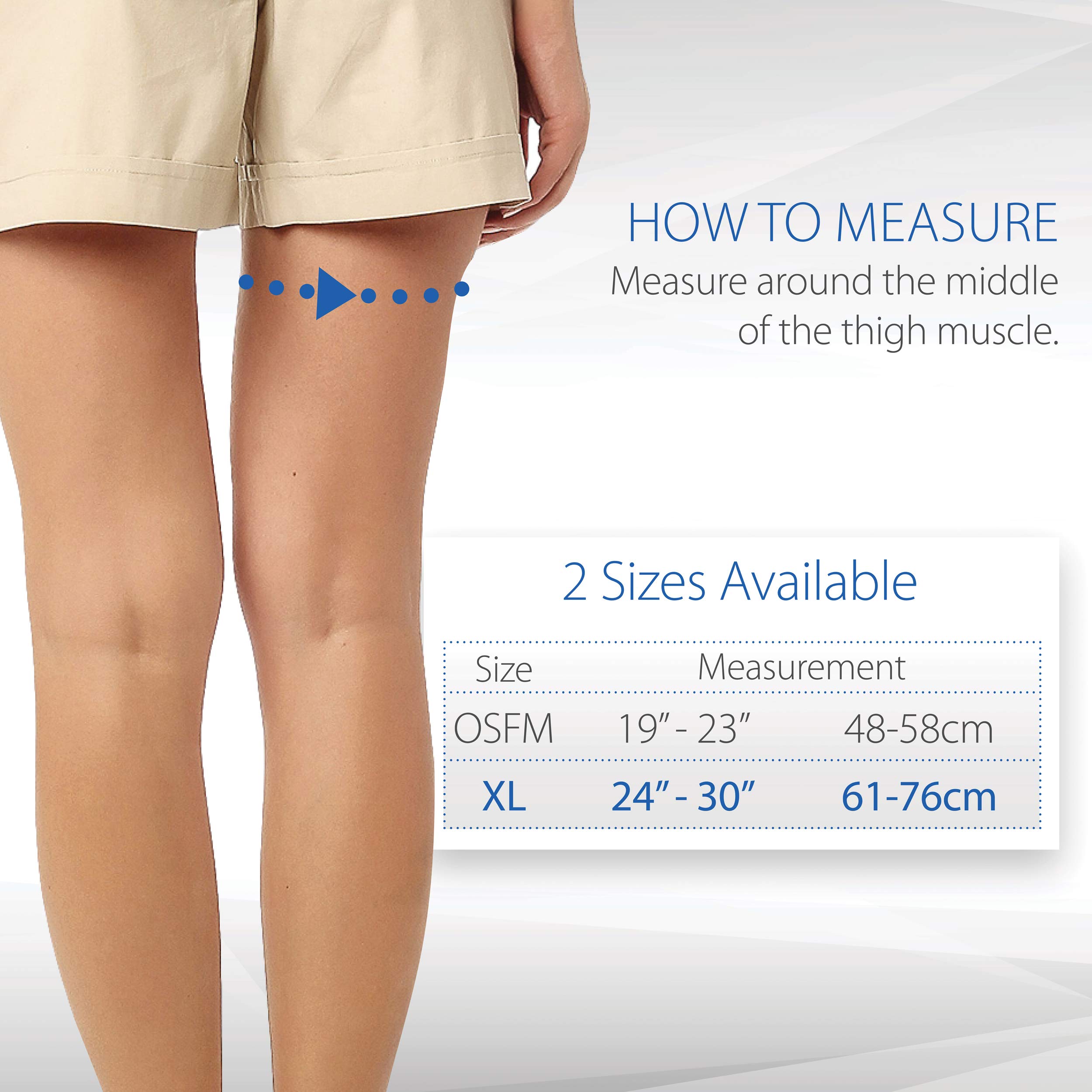 Core Products Thigh Wrap - XLarge for Women & Men | Adjustable Compression Support for Thighs, Legs & Muscles | Ideal for Running, Workouts & Post-Surgery Recovery
