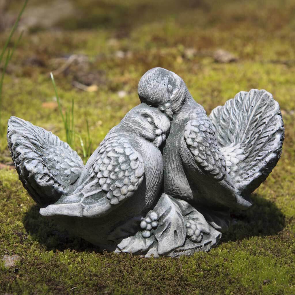 Campania International Dove Small Pair Garden Statue - Elegant Outdoor Decor for Patio, Yard & Garden - Perfect for Wedding, Anniversary & Home Decoration Gifts