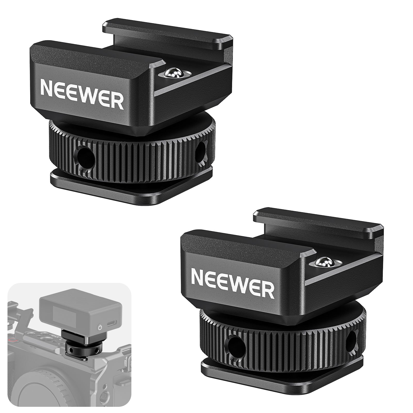 NEEWER UA030 Cold Shoe Mount Adapter for DJI Wireless Mic - Compatible with DJI Mic 2 & 1 - Perfect for Vlogging, Live Streaming & Content Creation