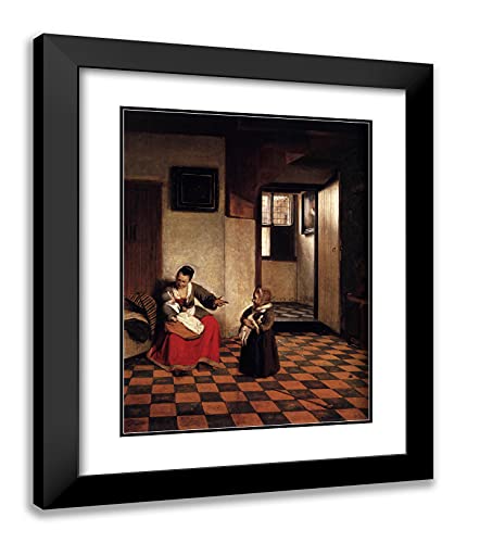 Black Modern Wood Frame with Double Matting