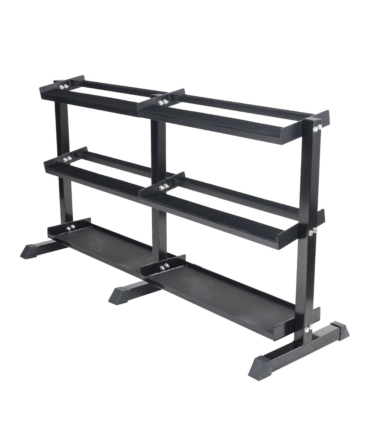 Modular Horizontal Dumbbell Rack & Kettlebell Storage Stand - HDR4TIER_HDR3 | Heavy Duty Gym Equipment Organizer for Home & Commercial Fitness Studios