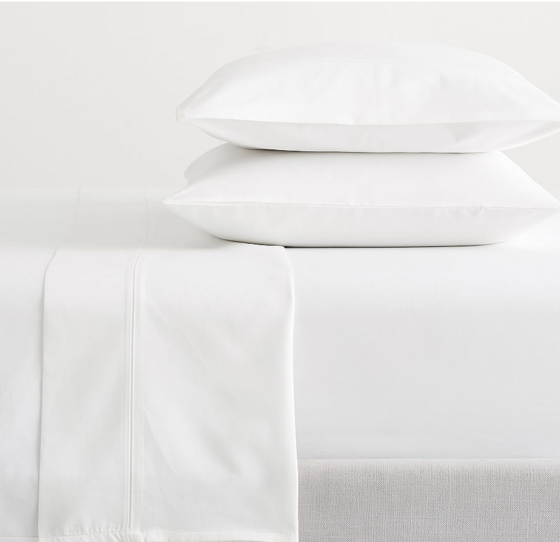 Luxury 700 Thread Count Sateen King Size Sheet Set - Ultra Soft & Breathable White Bed Sheets for Hotel-Quality Sleep - Perfect for Master Bedroom, Guest Room & Airbnb