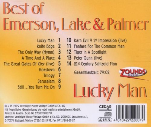 Lucky Man - Best of Emerson Lake & Palmer | Classic Rock Vinyl LP | Perfect for Music Collectors & Home Listening