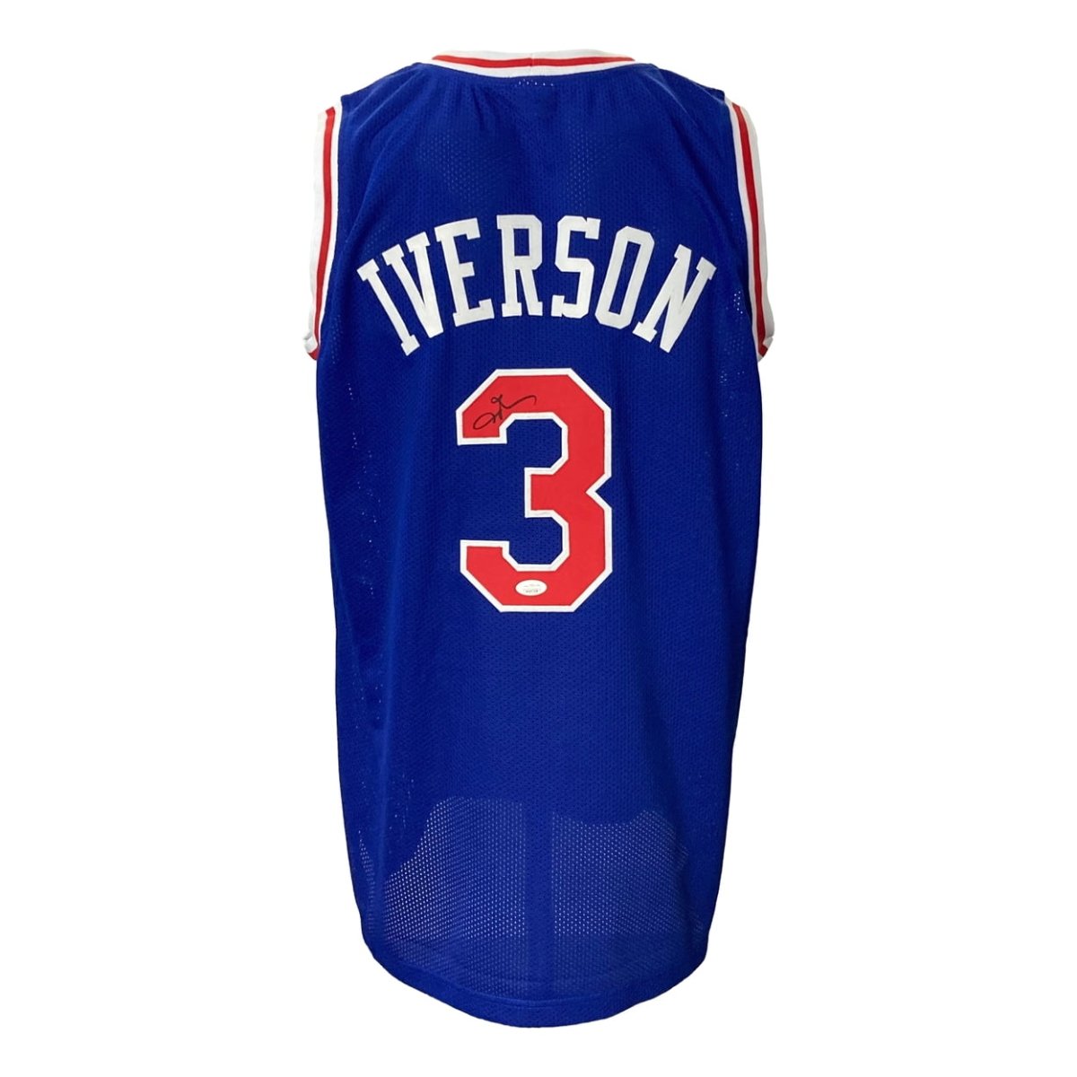 Authentic Allen Iverson Signed Blue NBA Jersey - JSA Certified - Perfect for Collectors & Basketball Fans - Great for Memorabilia Displays & Sports Themed Rooms