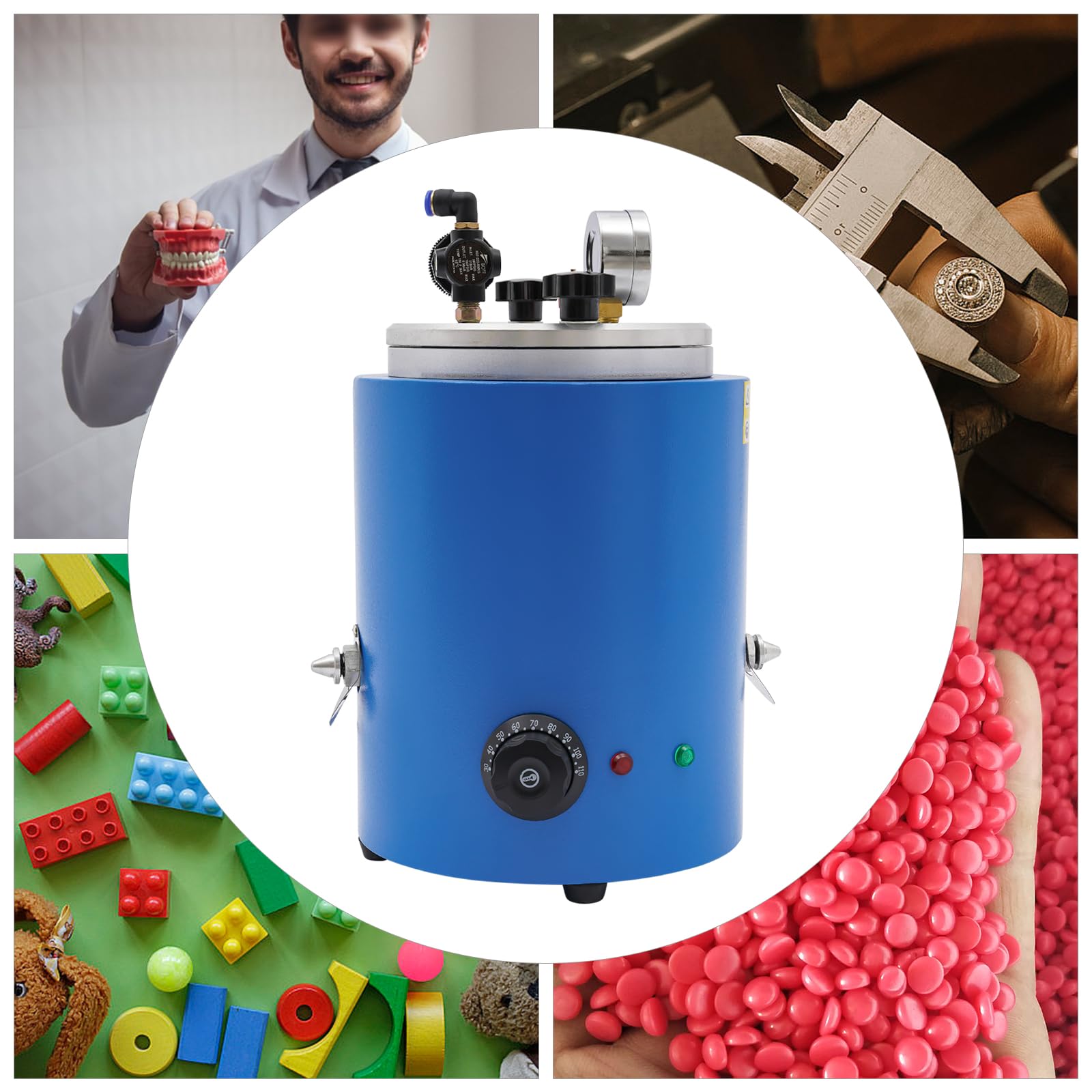 Professional 110V 500W Jewelry Wax Injection Machine - 2.2L Tank with Dual Nozzles for Precision Wax Casting | Perfect for Jewelry Making, Dental Labs & Small Batch Production