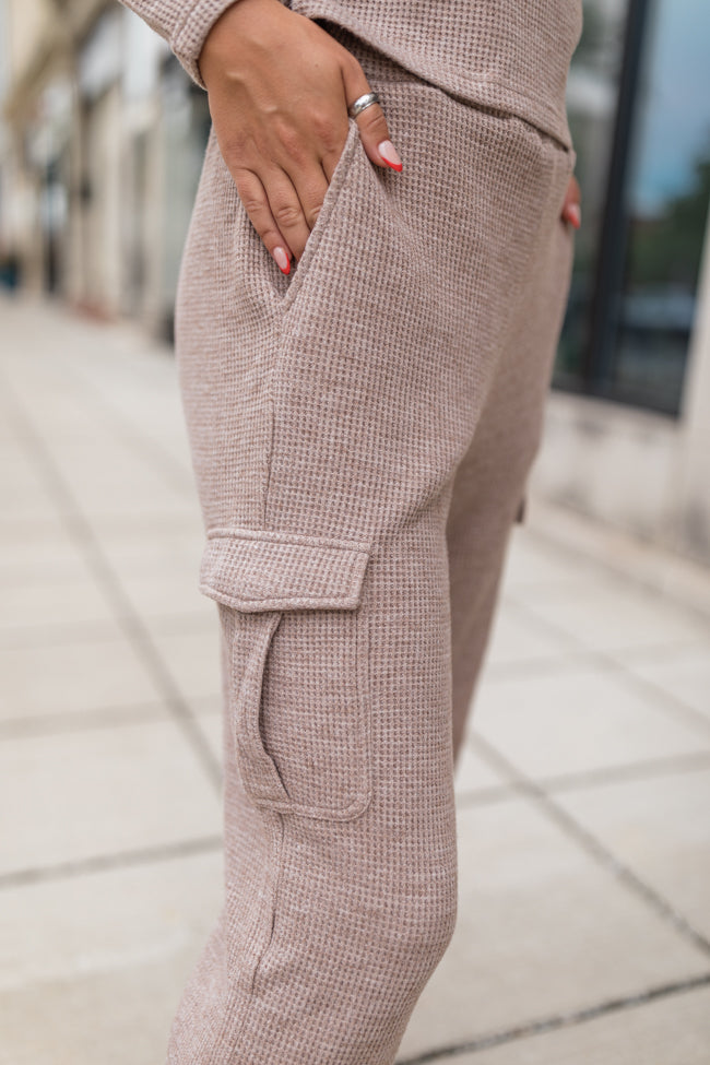 Start The Day Mushroom Waffle Knit Set - Cozy Loungewear for Women | Soft & Comfortable Pajama Set | Perfect for Sleepwear, Relaxing at Home & Morning Coffee | FINAL SALE