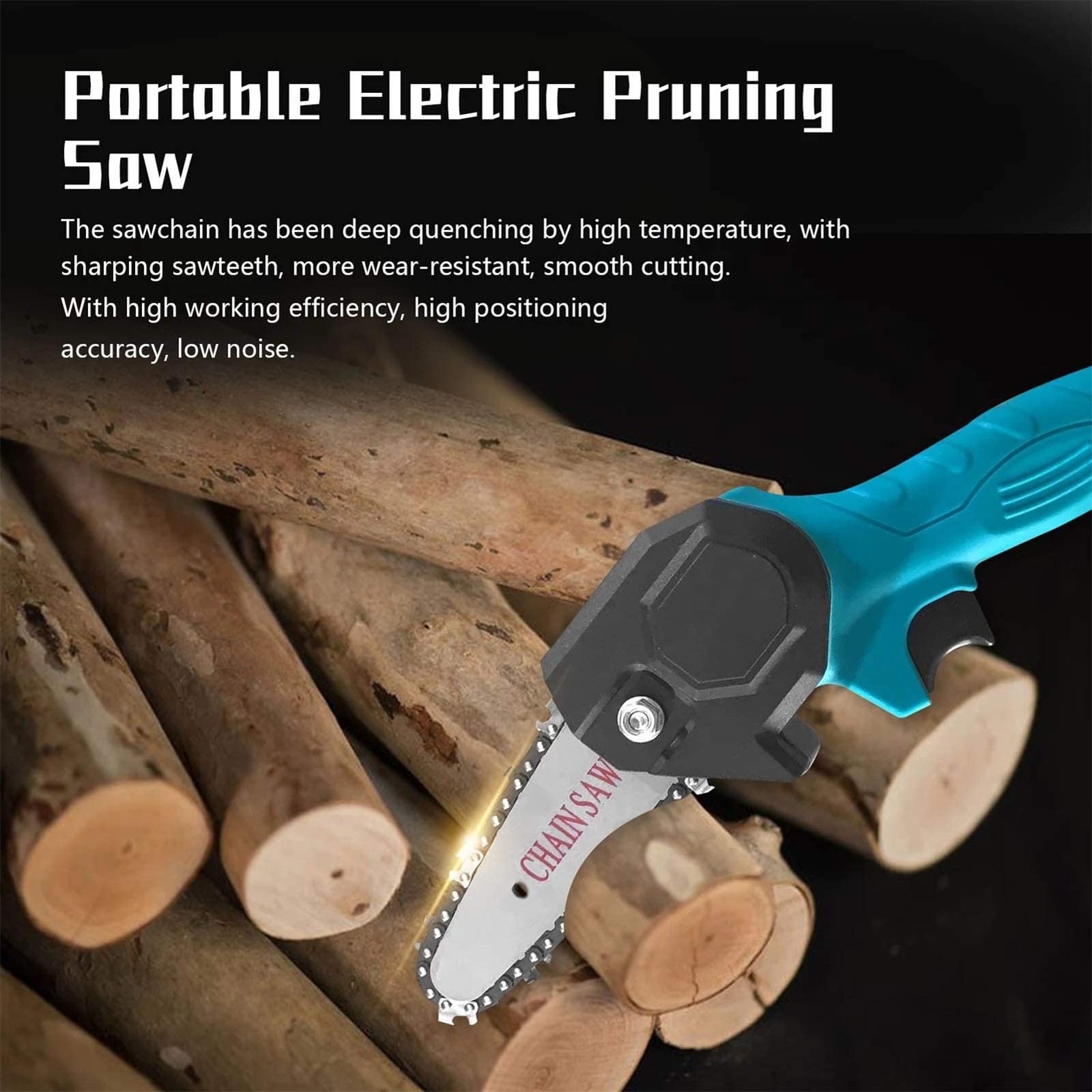 Portable Electric Pruning Saw - One-Handed Mini Chainsaw for Tree Trimming & Gardening | Perfect for Landscaping, Yard Work & DIY Projects