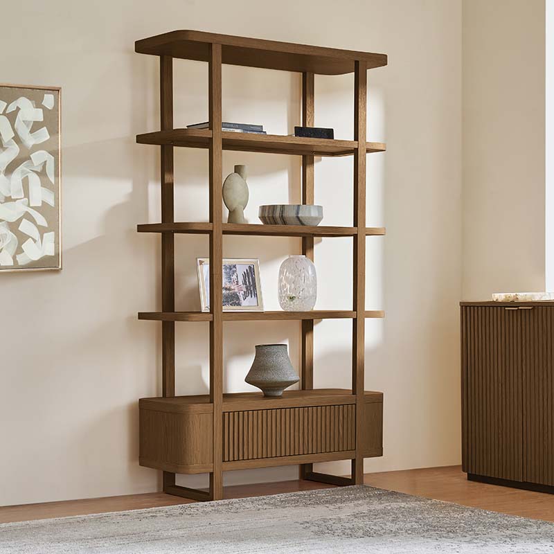 Modern Wood Bookshelf with Cabinet Storage - Stylish Home Office & Living Room Organizer for Books, Decor & Essentials | Durable & Space-Saving Design