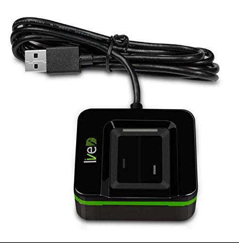 USB Fingerprint Reader Scanner for PC & Laptop - Fast & Secure Biometric Login for Windows 10/11 - Ideal for Home Office, Banking & Online Security