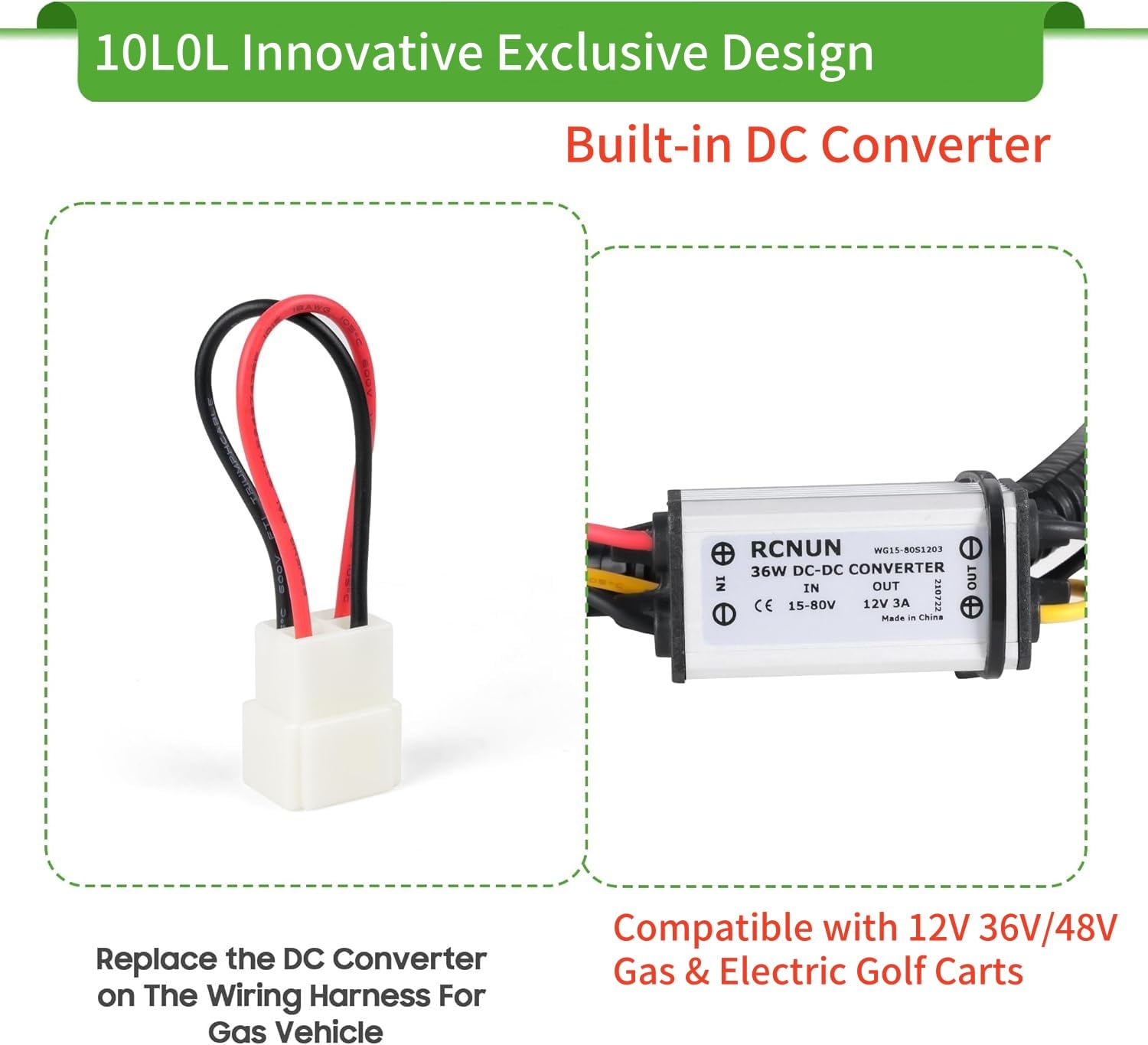 10L0L Deluxe Golf Cart Lights Kit for Yamaha G14/G16/G19/G22 - Built-in DC Converter, RGB Daytime Running Lights, App Control, Music Sync - Perfect for Night Golfing, Club Car Upgrades & Off-Road Adventures