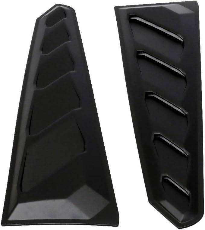 2016-2023 Chevy Camaro Rear Window Louvers - Black ABS Plastic Pair - Custom Fit for Camaro Coupe - Enhances Style & Sun Protection for Daily Driving & Car Shows