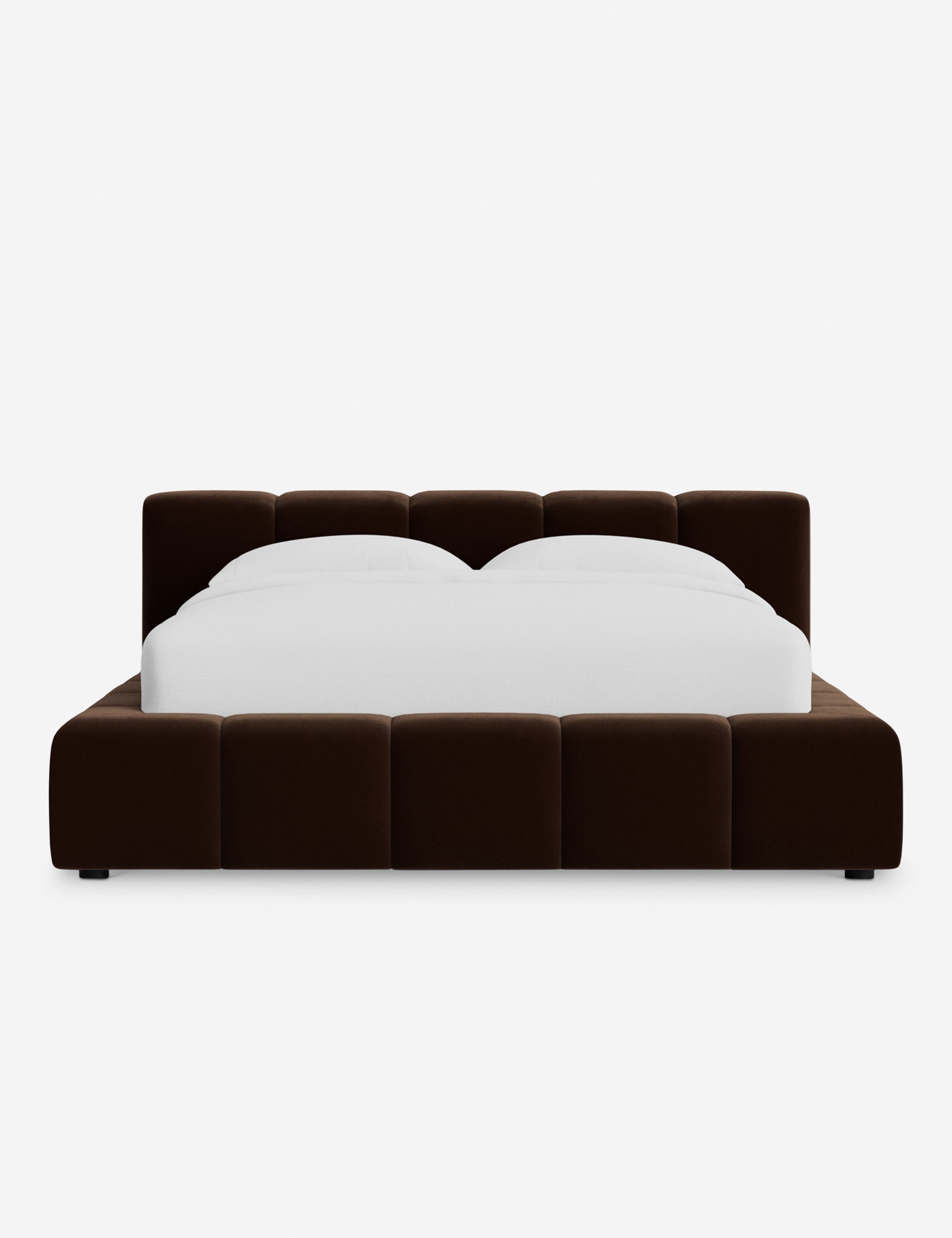 Cambry Platform Bed Frame - Modern Minimalist Wooden Bed with Headboard - Perfect for Bedroom, Guest Room & Small Spaces